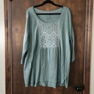 Sonoma | Green | Long Sleeve | Women's Plus | 2X